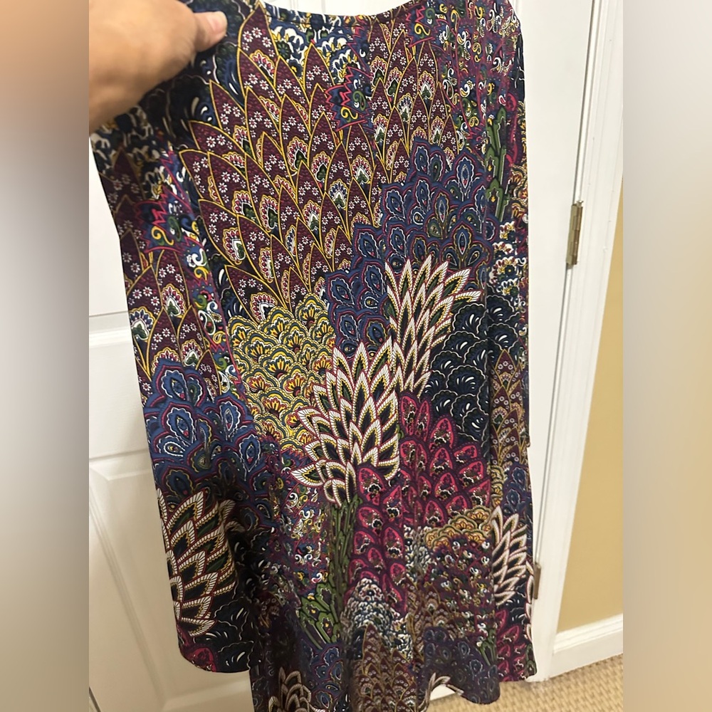 MSK Multicolor Patterned Peacock Dress - Picture 5 of 7